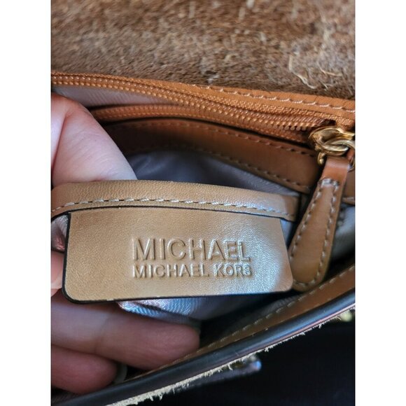 Michael Kors Leather and Suede Saddle Bag - Picture 4 of 11